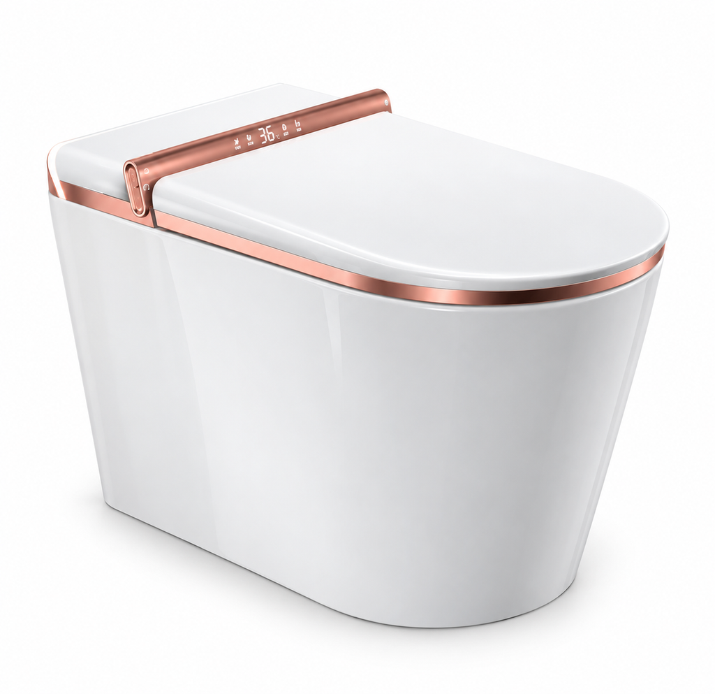 Valentina Rose Gold Intelligent Smart Toilet — High & Top Editions