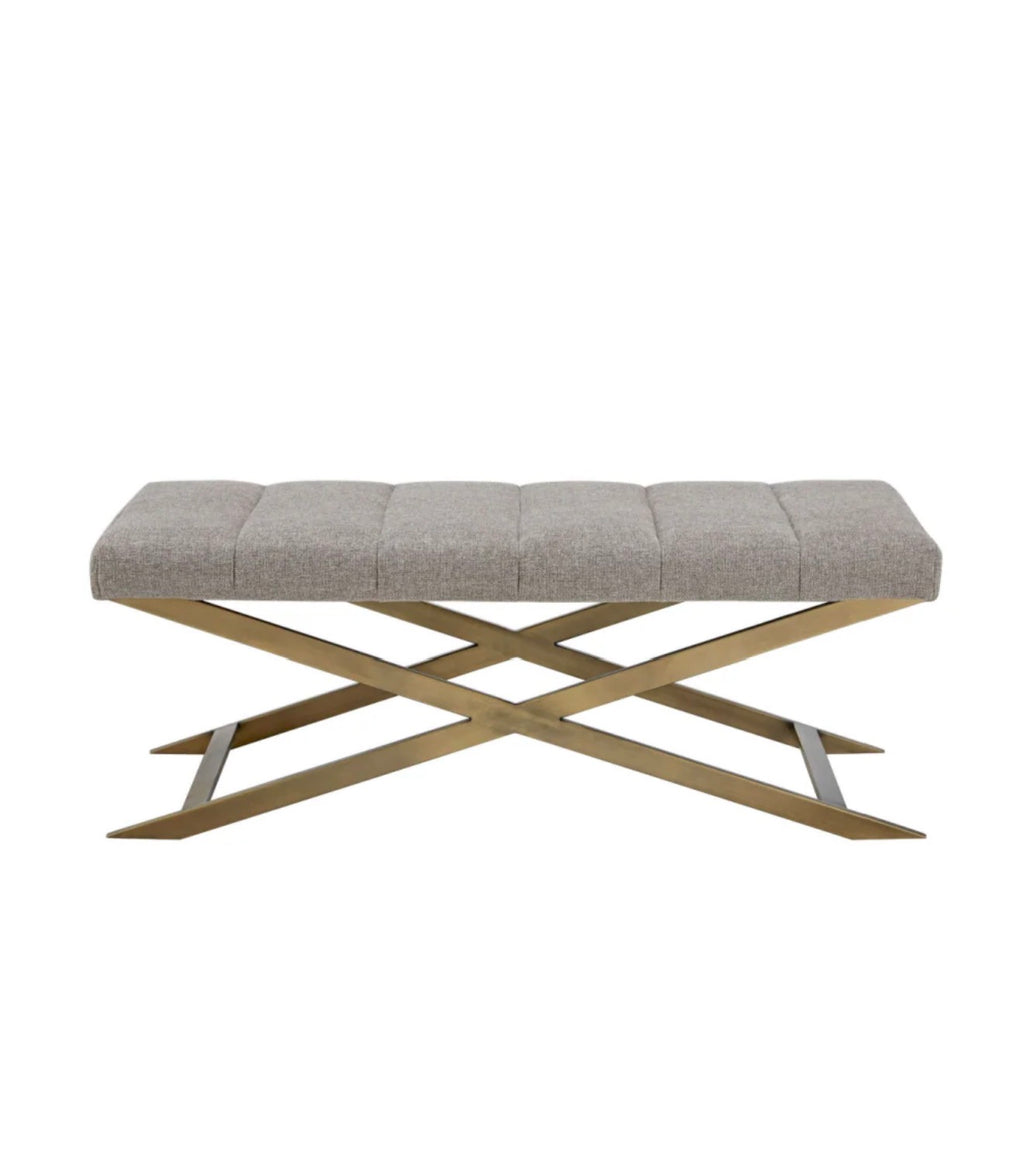 Casa Milano – Gray Fabric Bench | Modern Xane