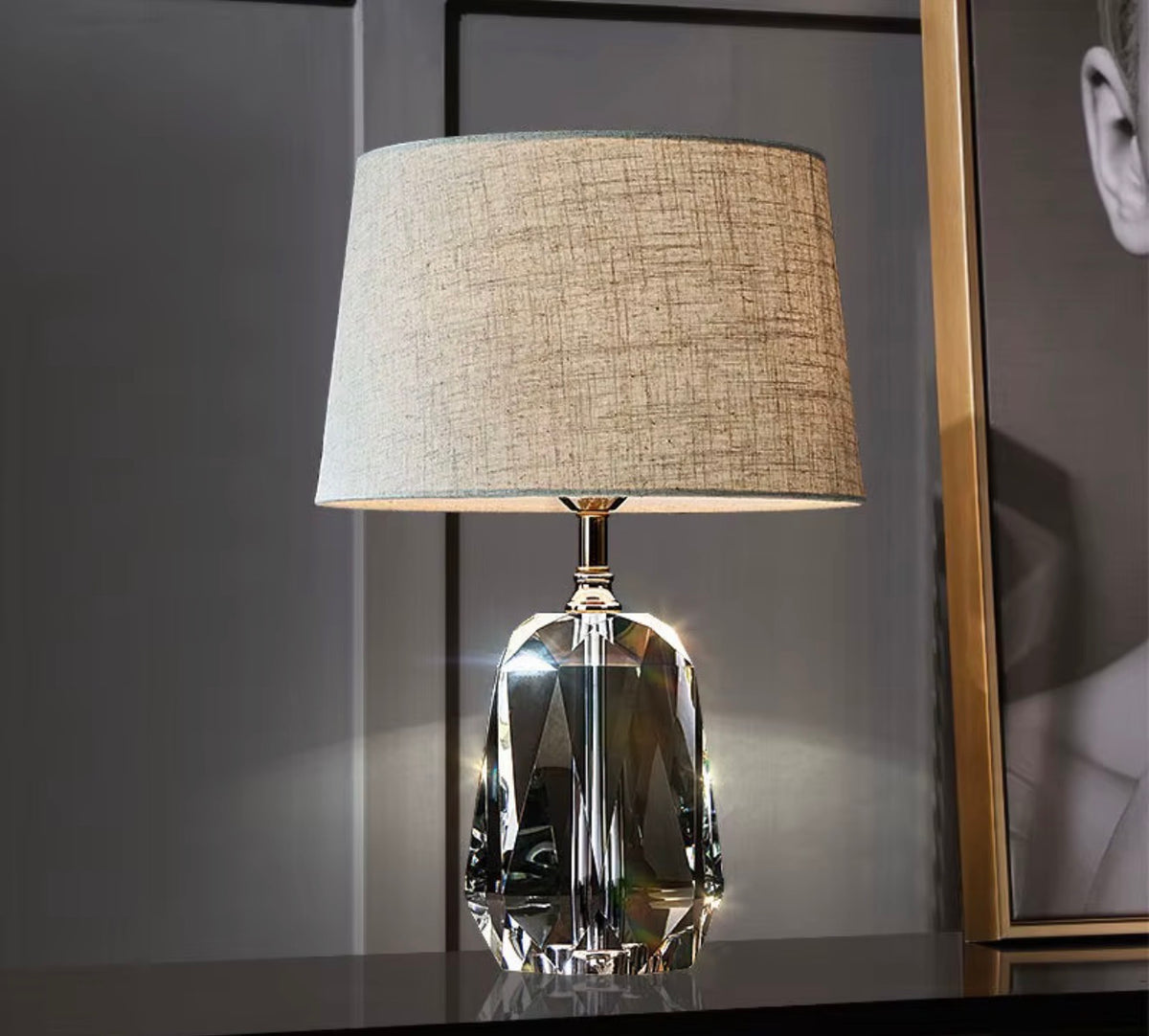 Faceted Crystal Table Lamp