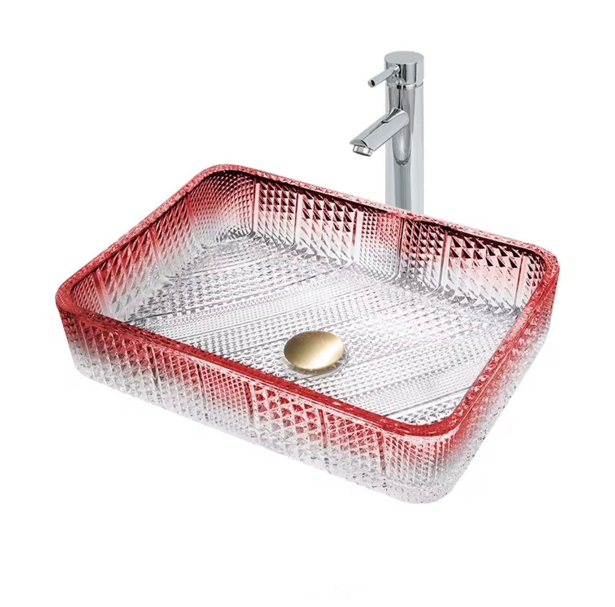 Antonietta Gradient Crystal Glass Vessel Sink