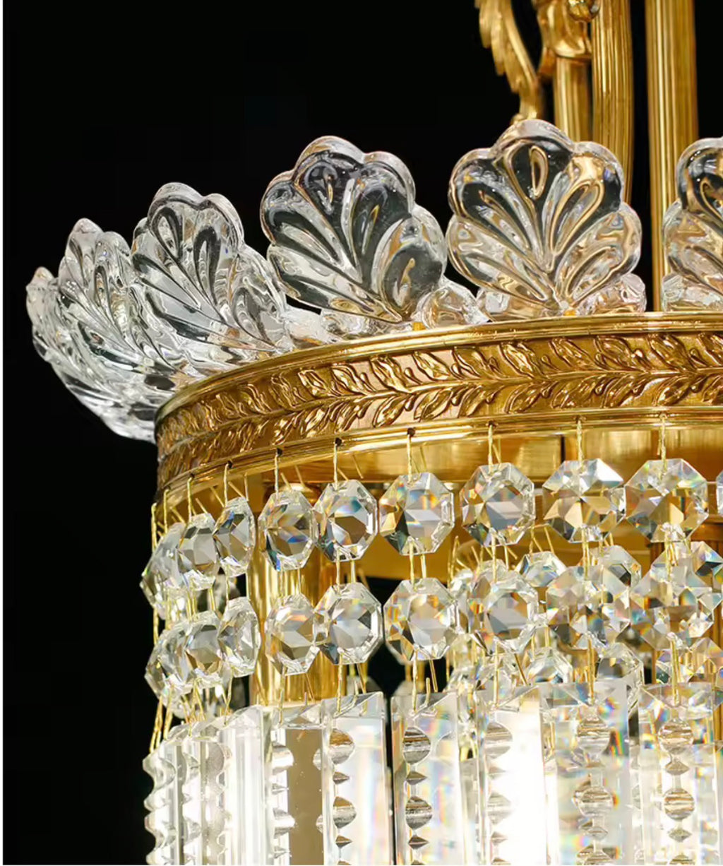 Isadora Gilded Crystal Floor Lamp