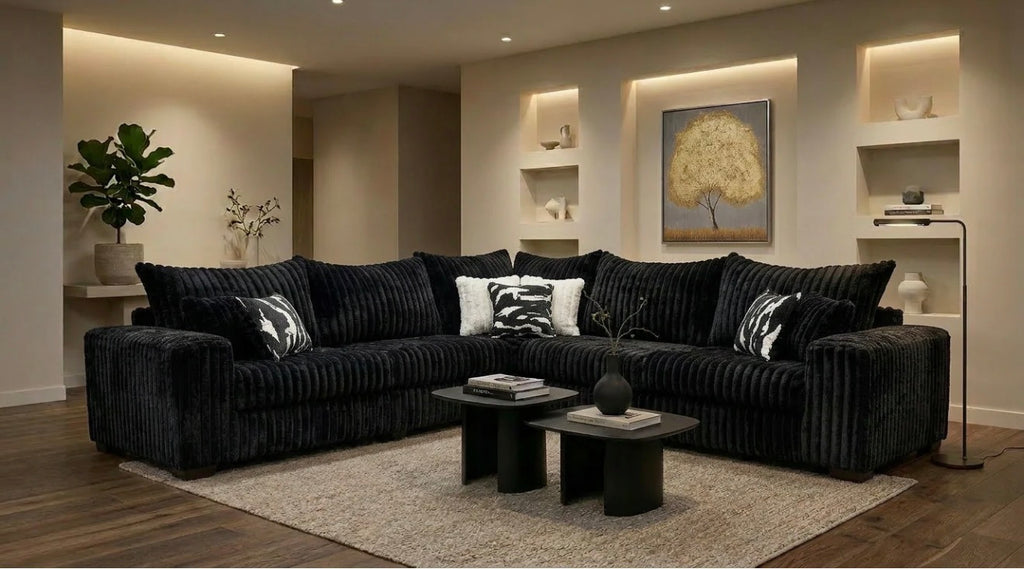 Casa Milano Noemi Corduroy Sectional Sofa | Quick Ship