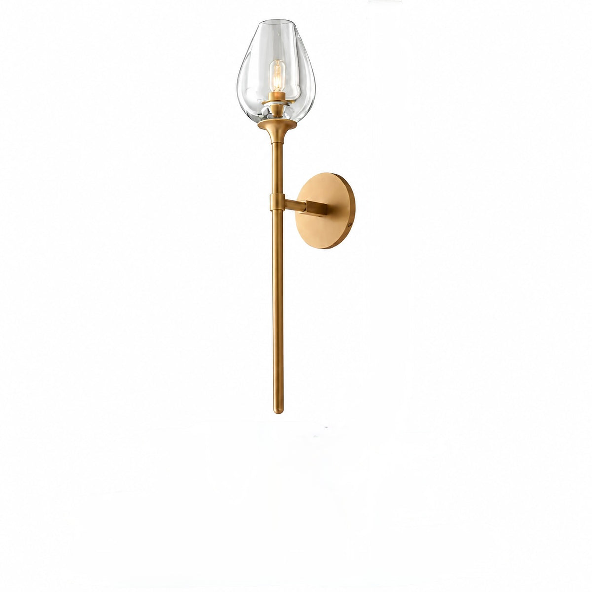 TULIP COPPER & GLASS WALL SCONCE