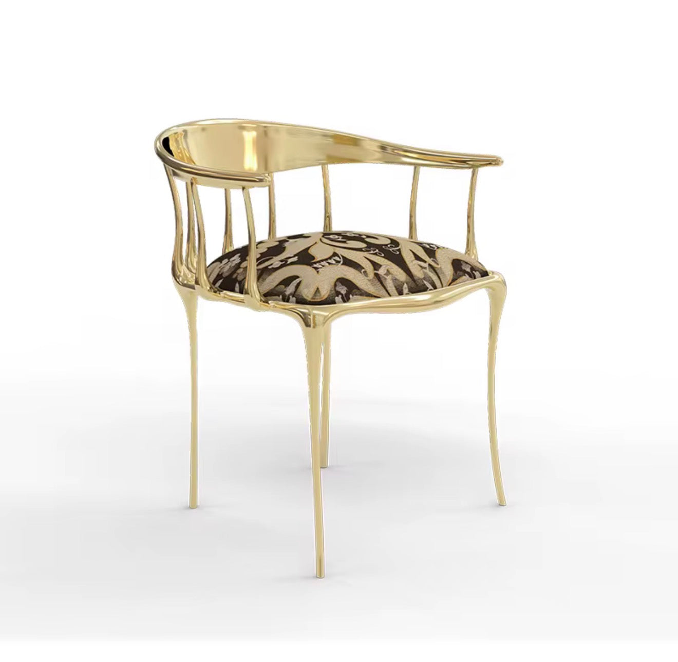 Casa Milano Sculptural Copper Dining Chairs — Set of 2