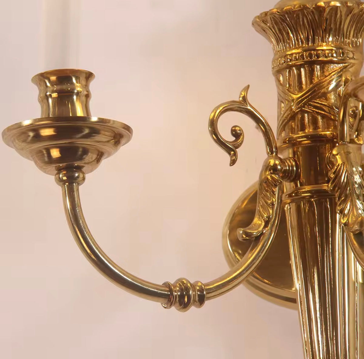 Chateau Versailles Antique Brass Wall Sconce