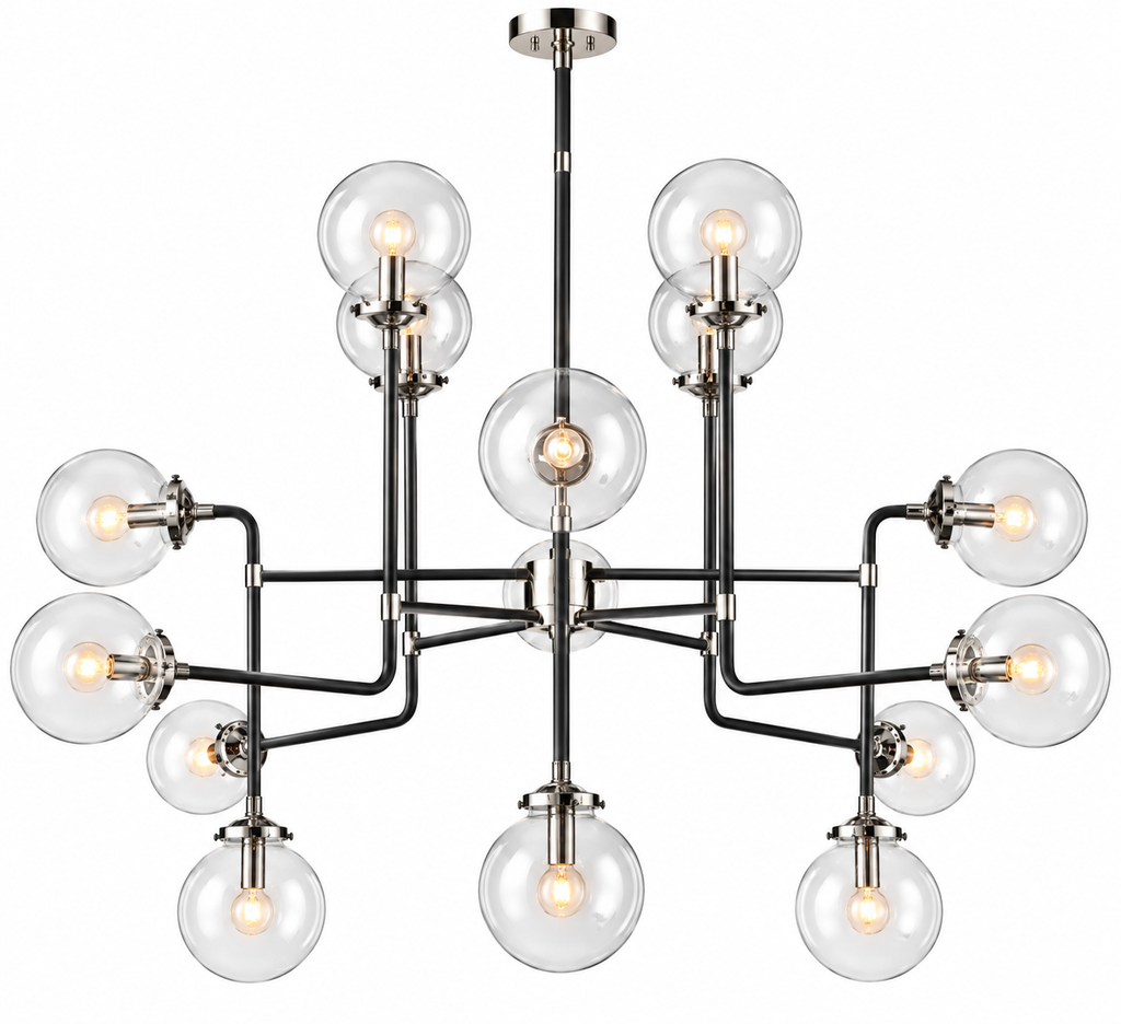 Atmosphere Globe Clear Glass Chandelier