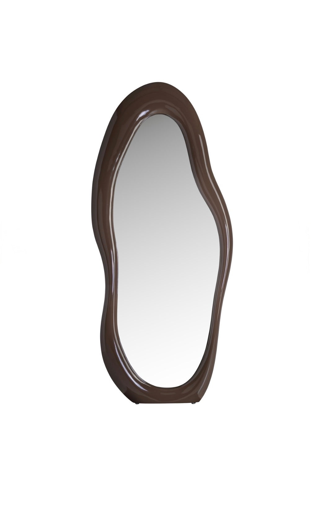 Zia Chestnut Sculptural Floor Mirror