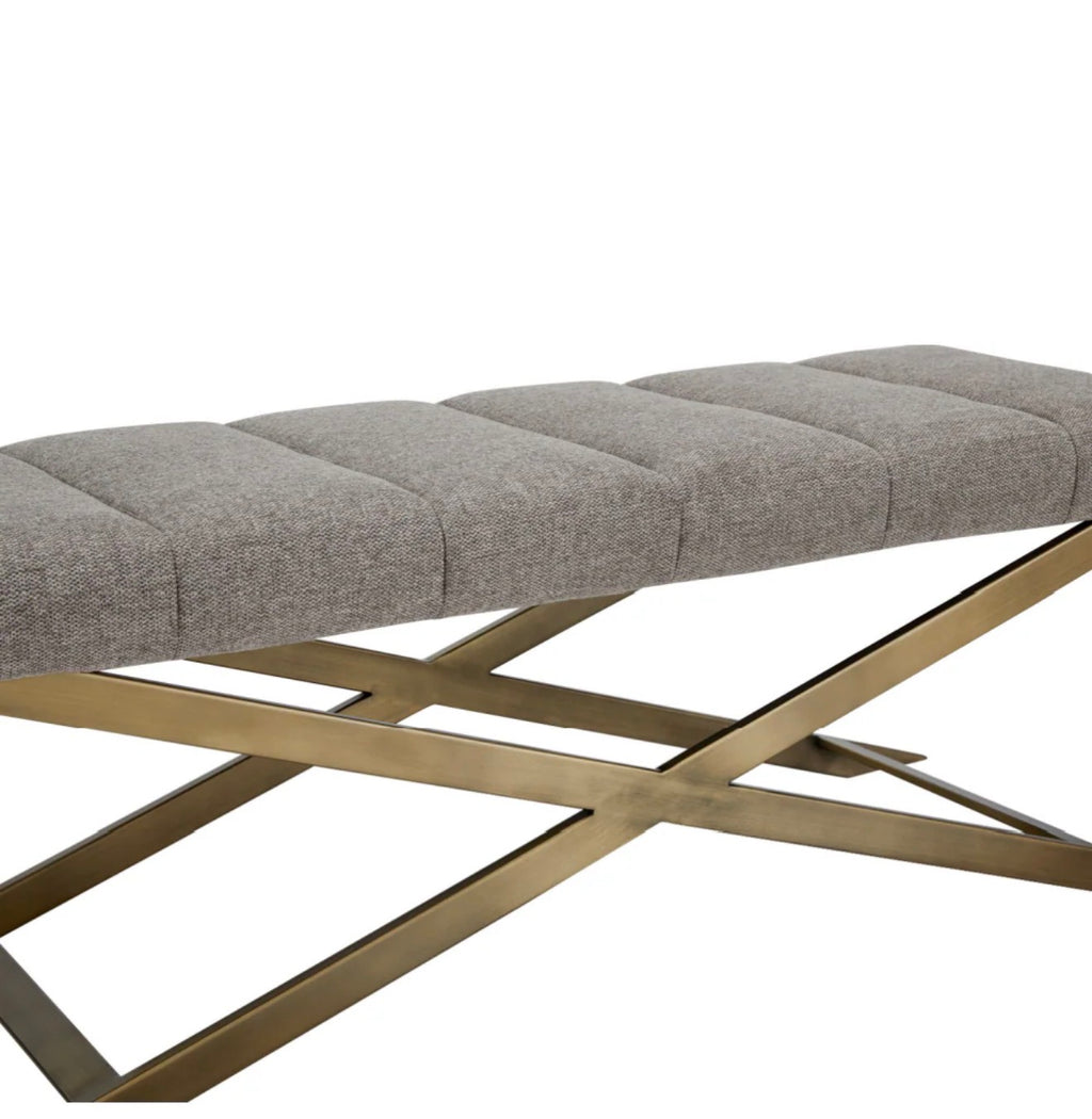 Casa Milano – Gray Fabric Bench | Modern Xane