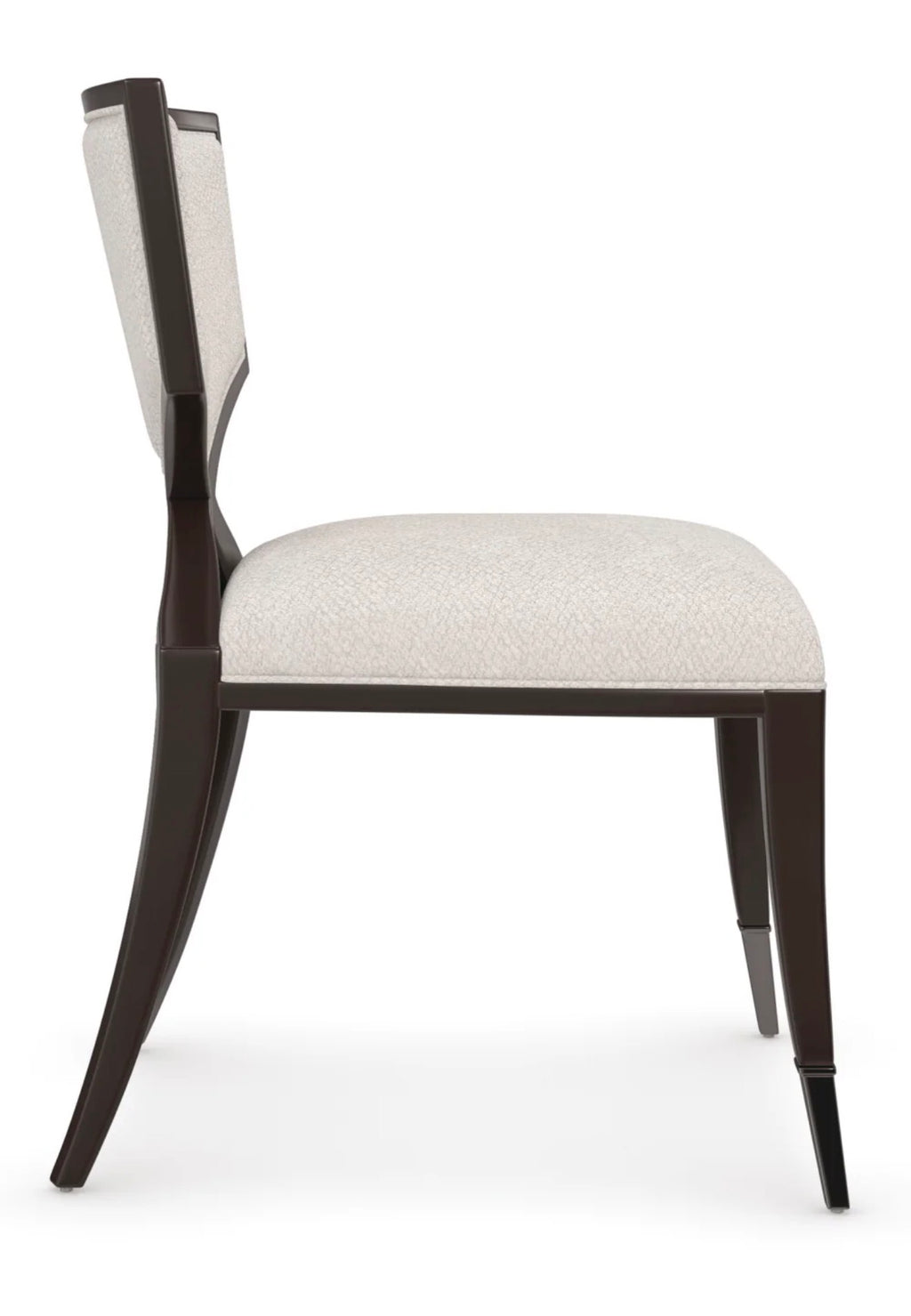 Casa Milano Ivory Chenille Statement Dining Chair