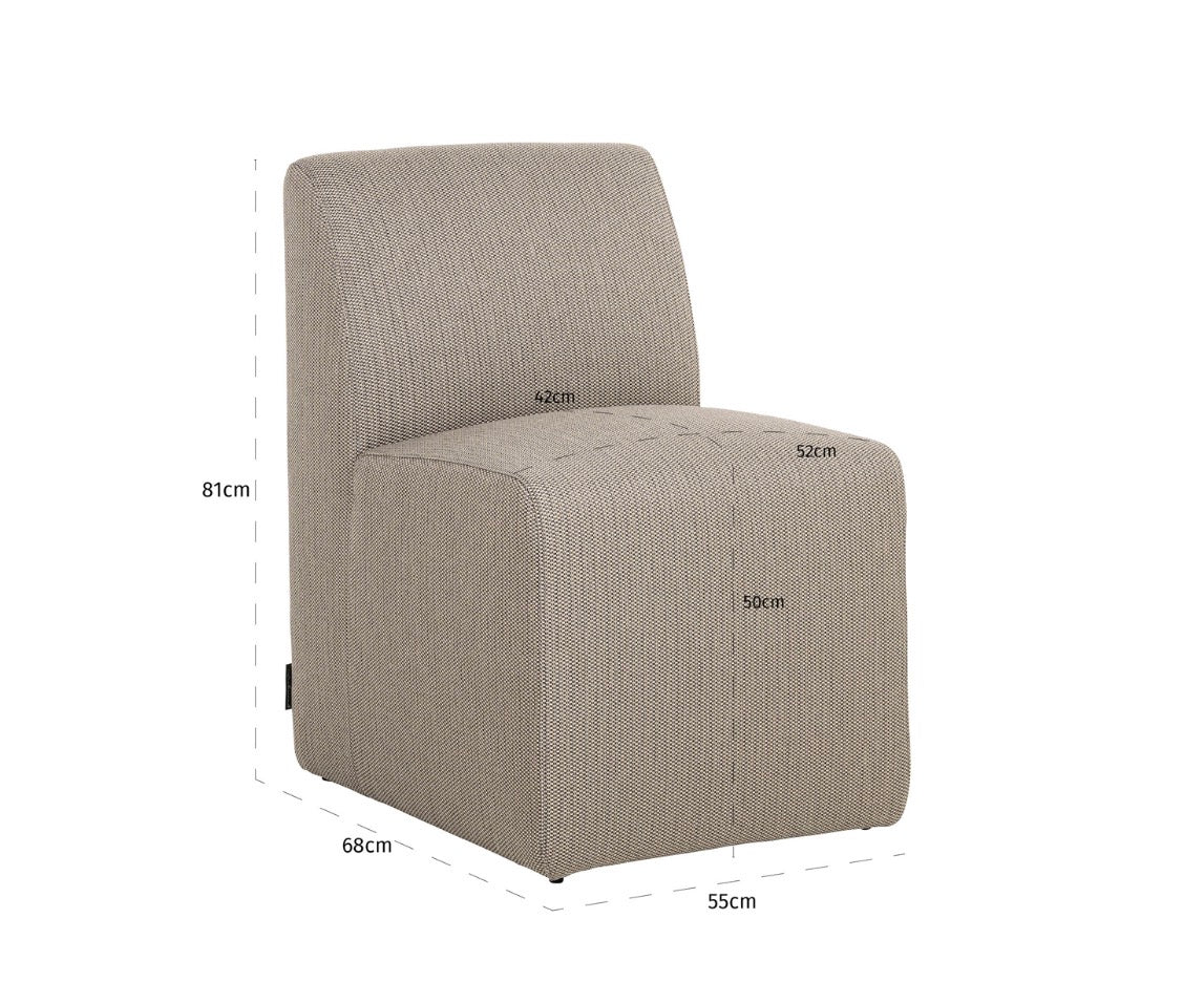 Riva Sculptural Upholstered Outdoor Dining Chair