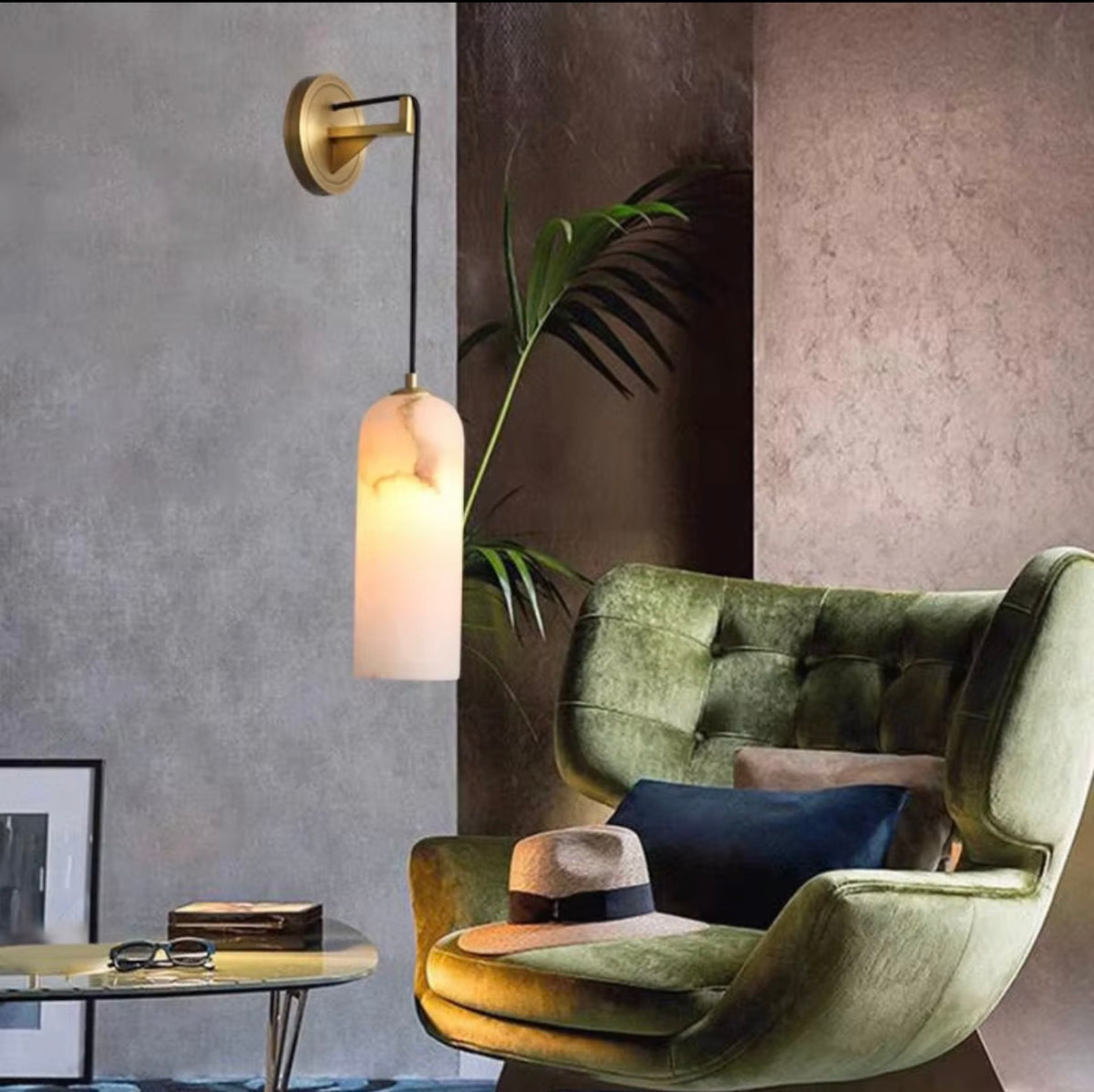 EMERALD SPANISH NATURAL MARBLE WALL LAMP