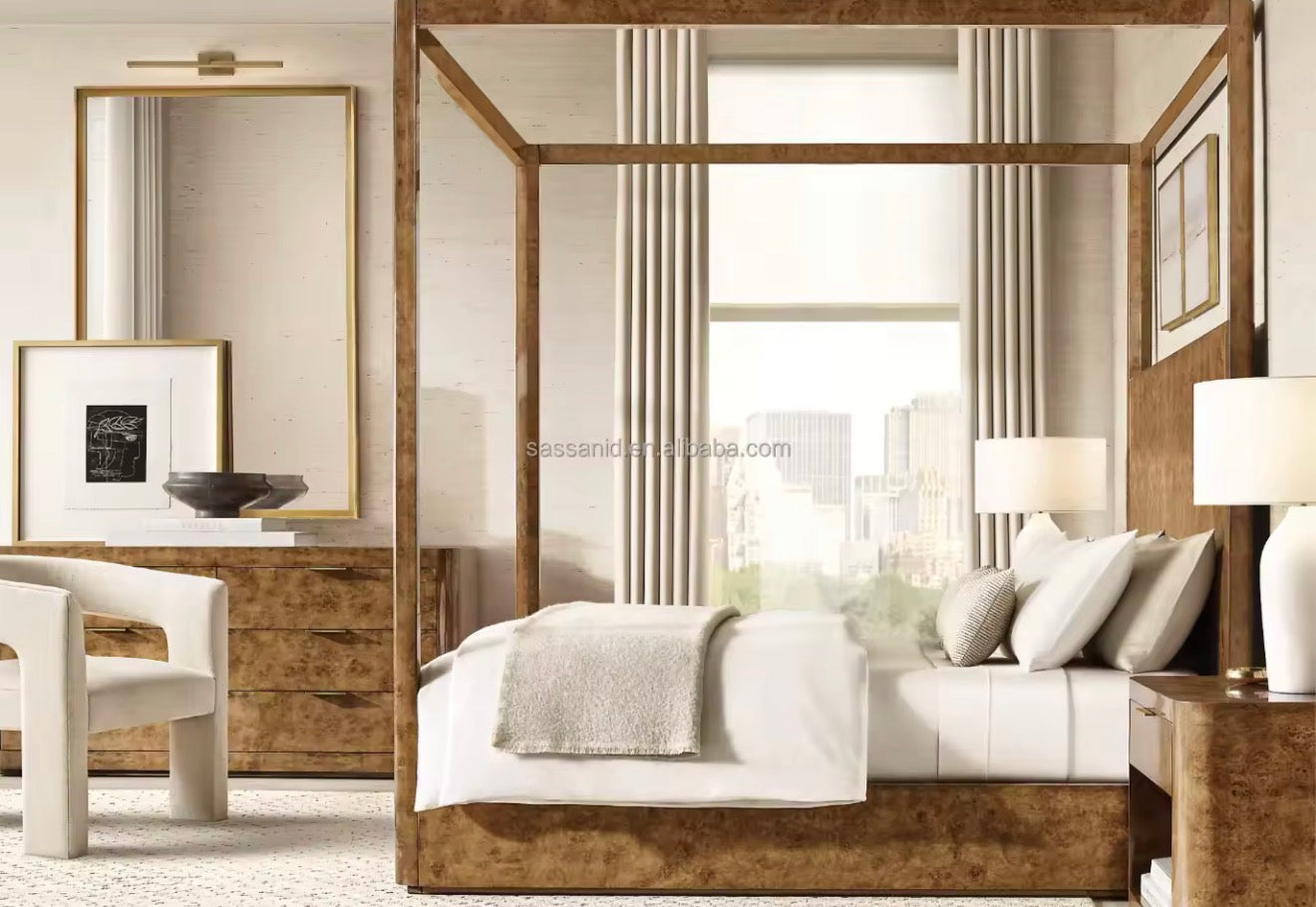 Casa Milano – Kensington Burl Wood 9-Drawer Dresser