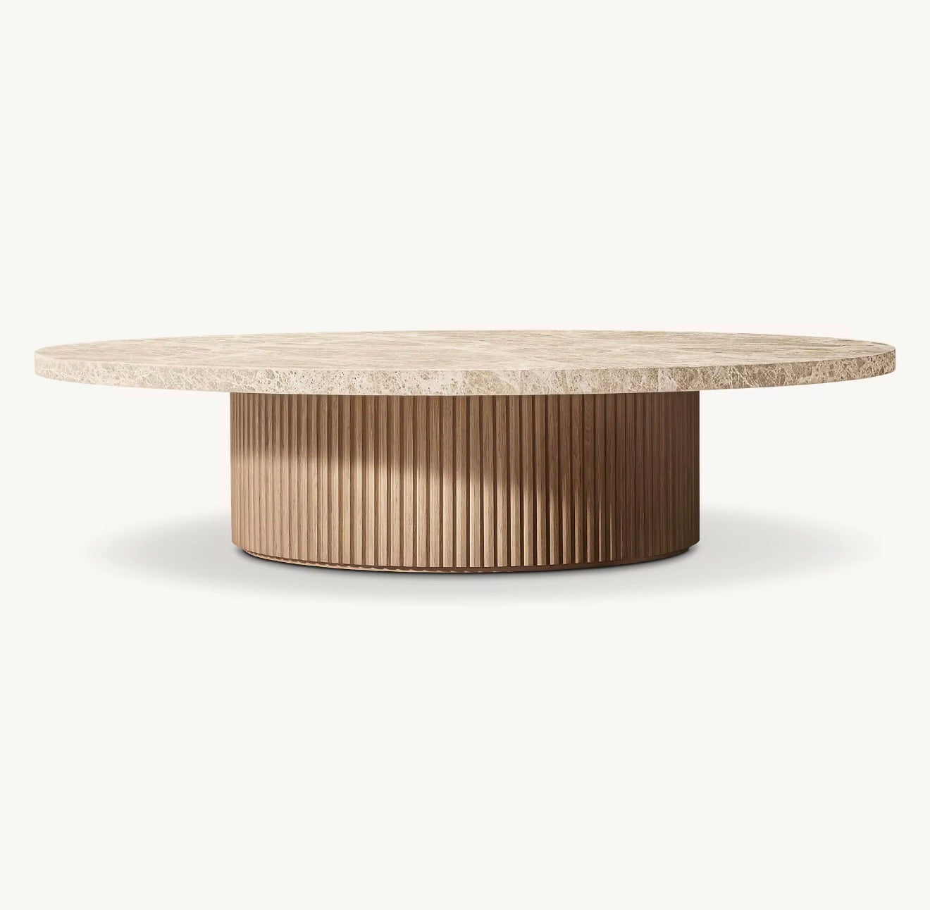 Casa Milano Siena Fluted Marble Coffee Table