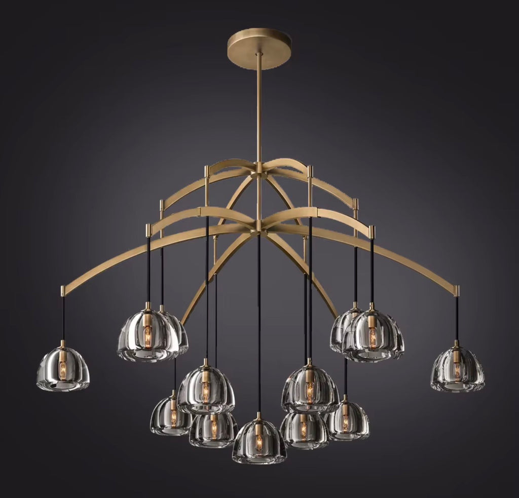 Hemispheres Modern Round Chandelier 60”