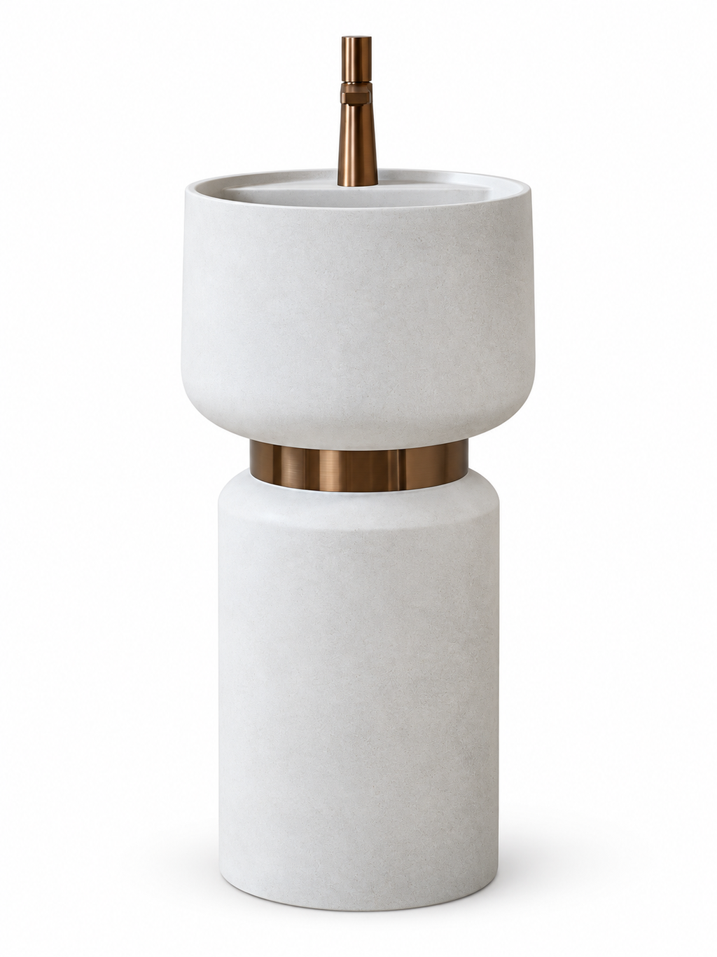 Aveline European Artificial Stone Pedestal Sink