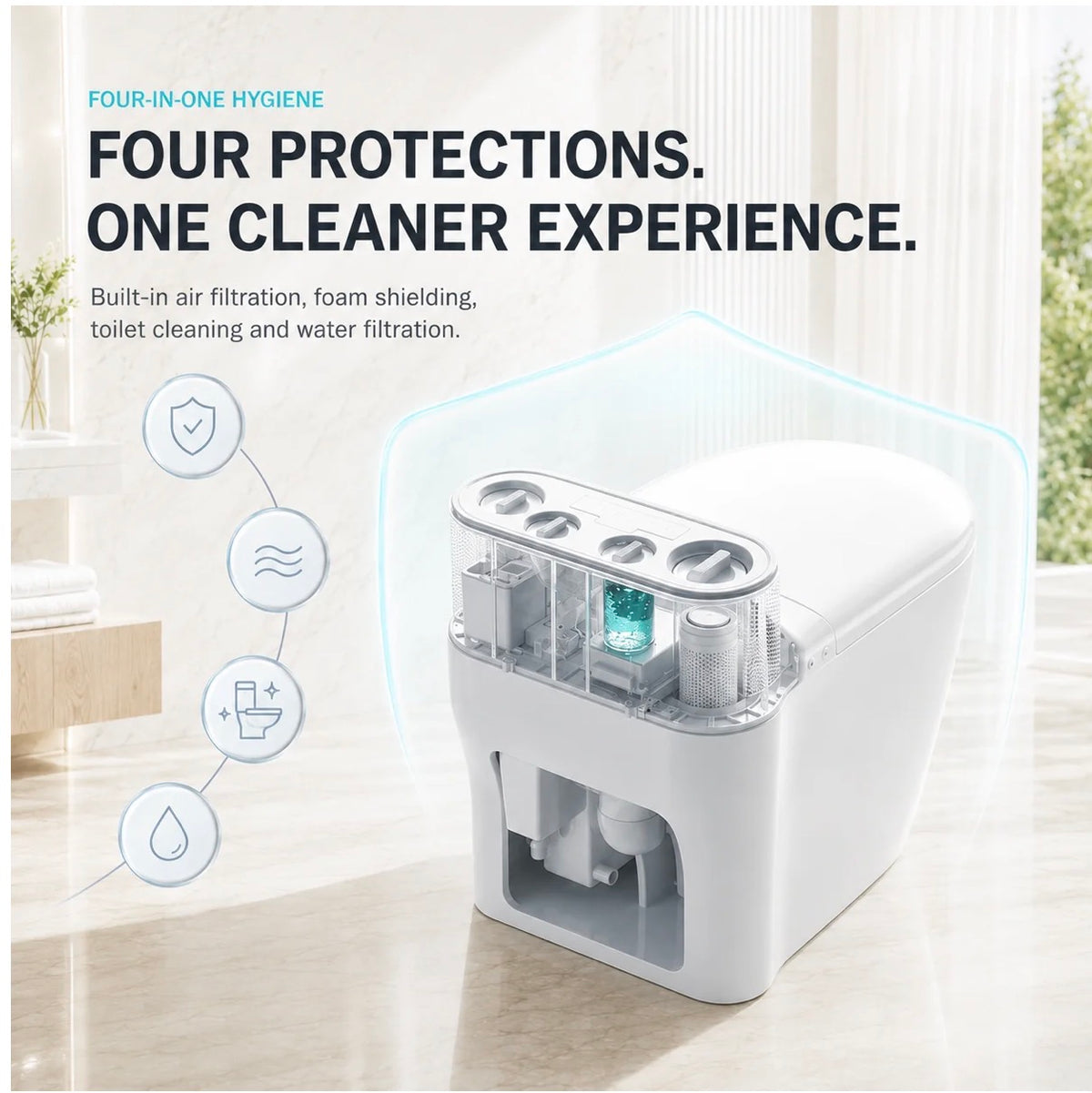 LUCAS INTELLIGENT SMART TOILET WITH BIDET & AUTO FLUSH
