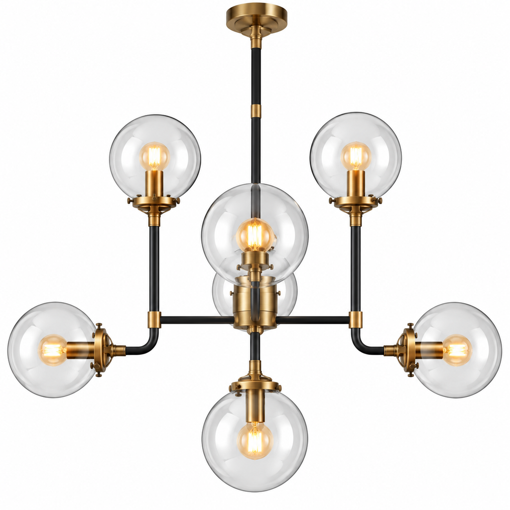 Atmosphere Globe Clear Glass Chandelier