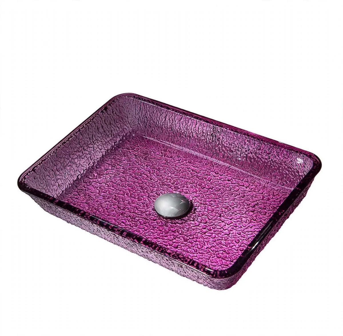 Vittoria Glacier Textured Glass Vessel Sink