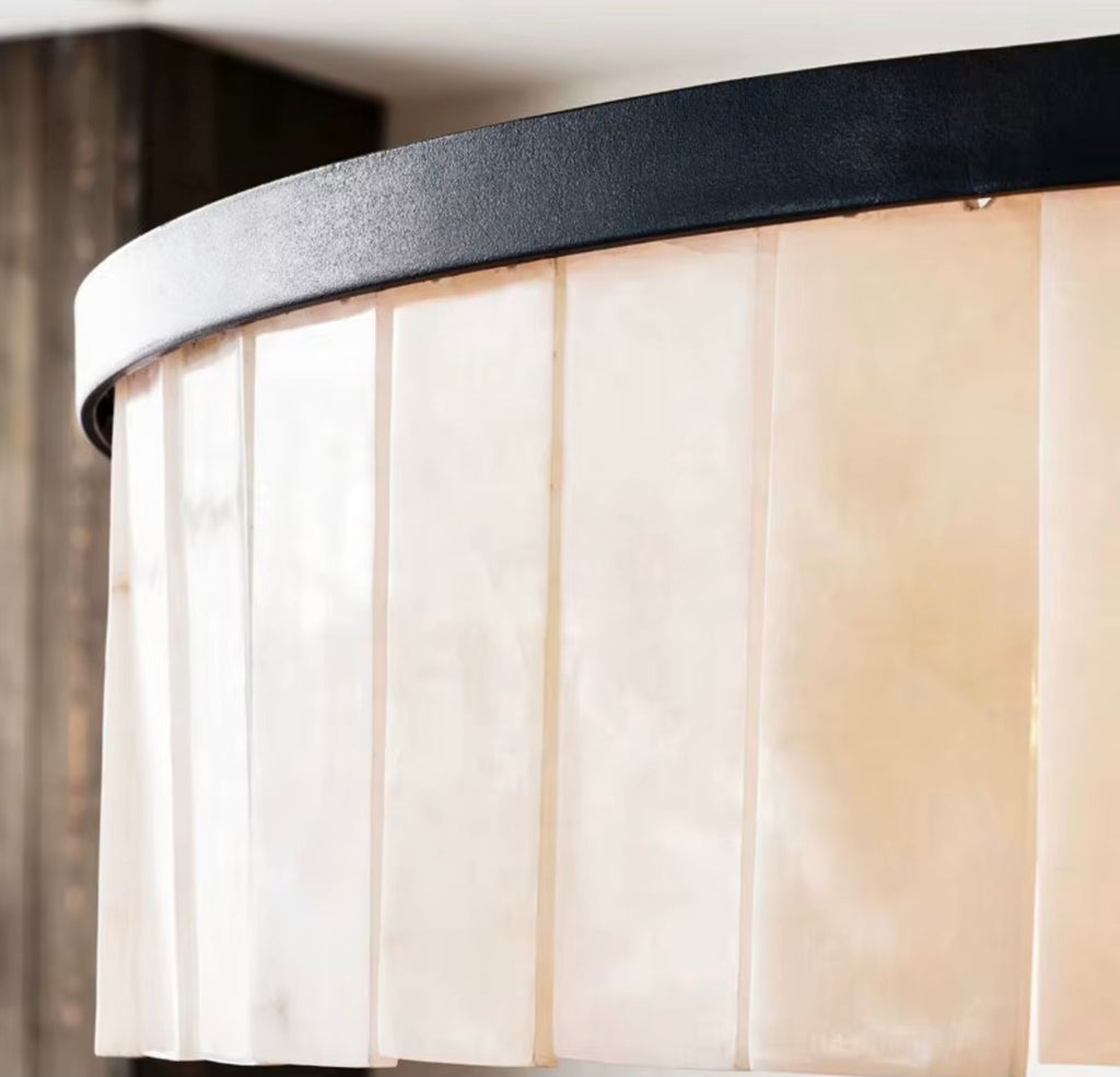 Celestine Round Alabaster Chandelier