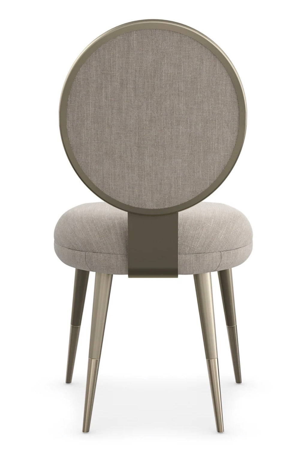 Casa Milano – Apollo Round Back Dining Chair (Ivory / Grey / Light Gold)