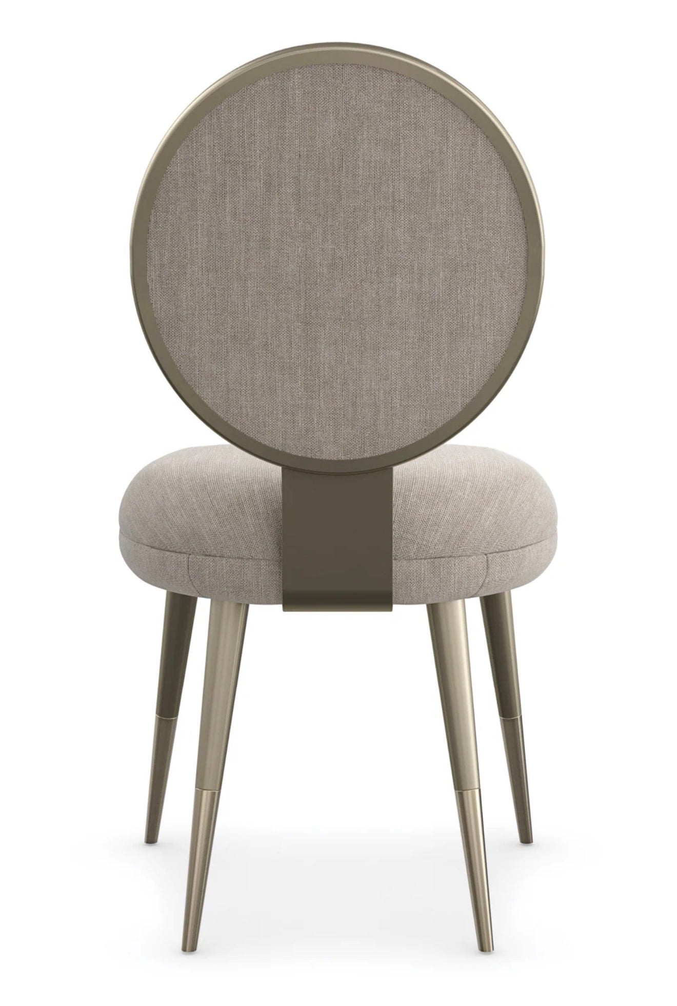 Casa Milano – Apollo Round Back Dining Chair (Ivory / Grey / Light Gold)