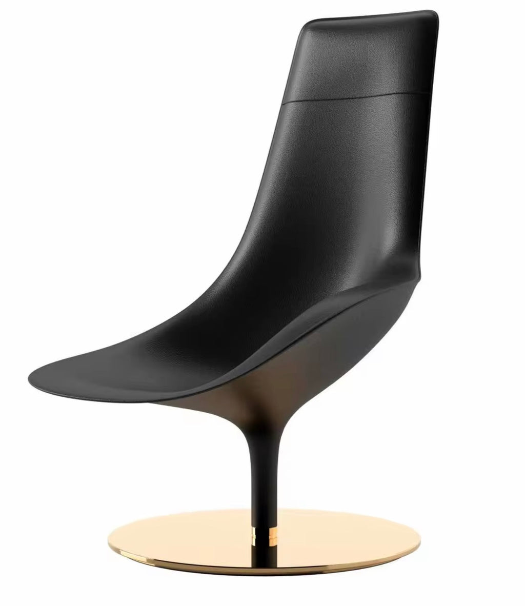 Casa Milano Imperia Leather Swivel Lounge Chair