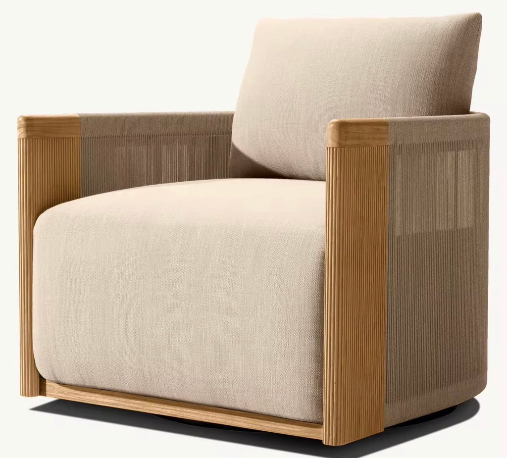 Portofino Luxury Teak Outdoor Lounge Chair by Casa Milano