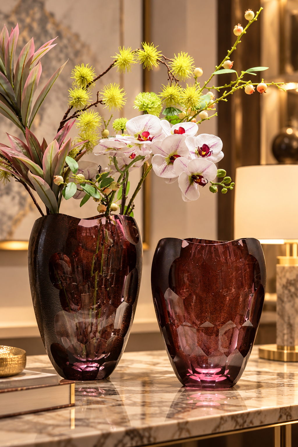 Amethyst Geode Sculptural Crystal Vase