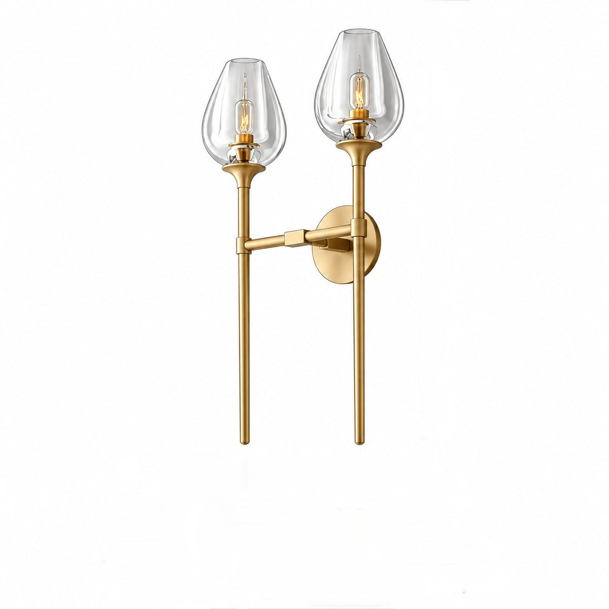 TULIP COPPER & GLASS WALL SCONCE