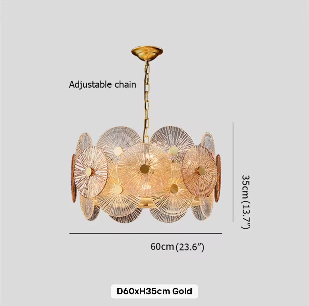 Éclat Glass Disc Chandelier