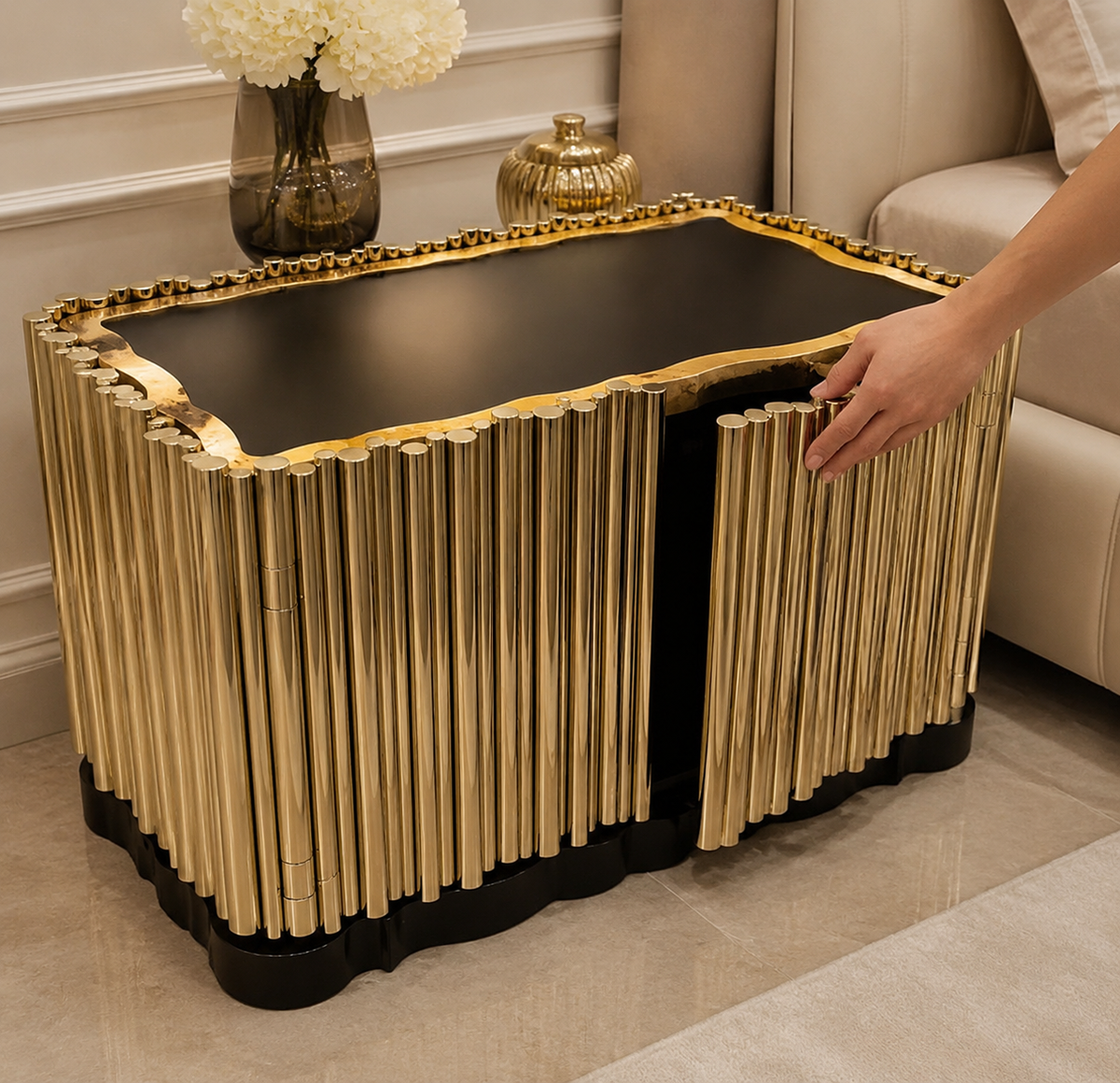 Valenza Fluted Nightstand Set