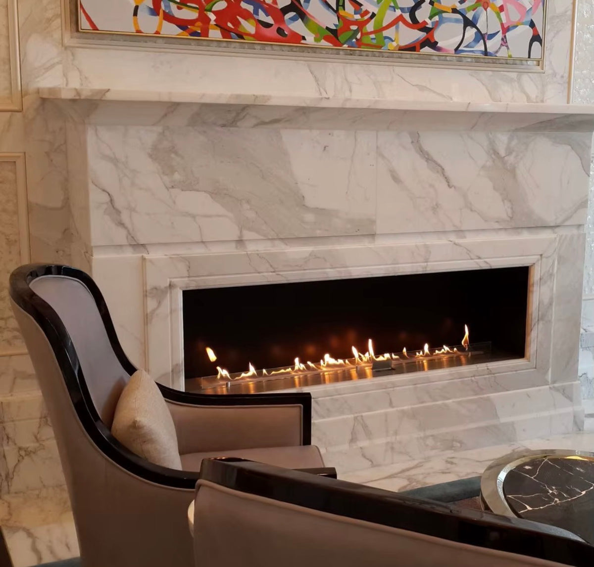 Lorenzo 60" Smart Automatic Bioethanol Fireplace Burner
