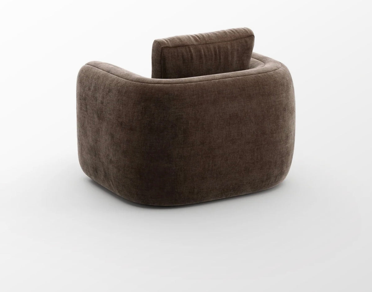 Overlap Sculptural Upholstered Accent Chair by Caracole