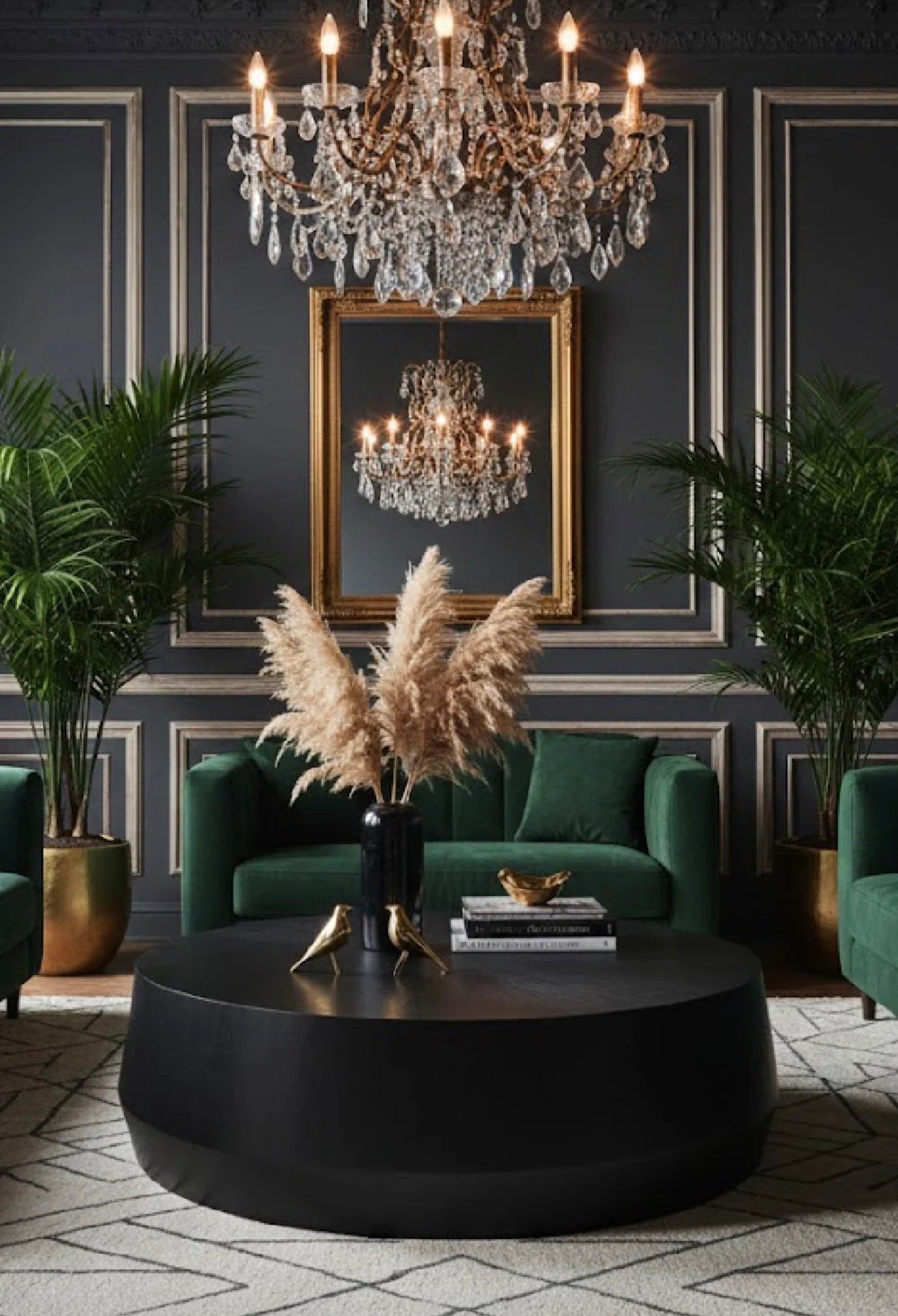 Casa Milano Splendido Etched Aluminum Coffee Table