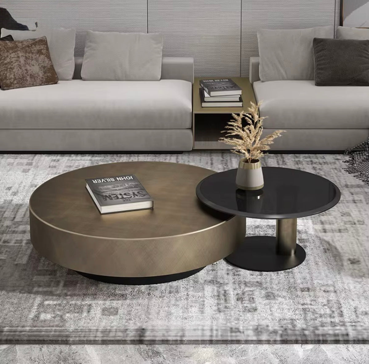Fabricio Round Coffee Table Set