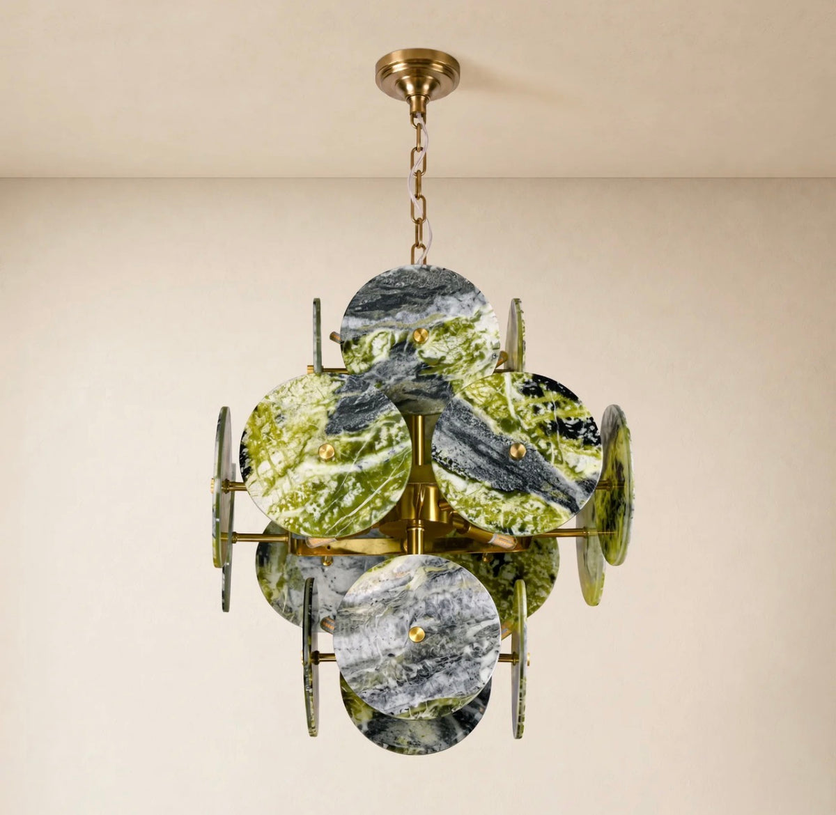 LUNA DI MARMO Natural Marble Chandelier