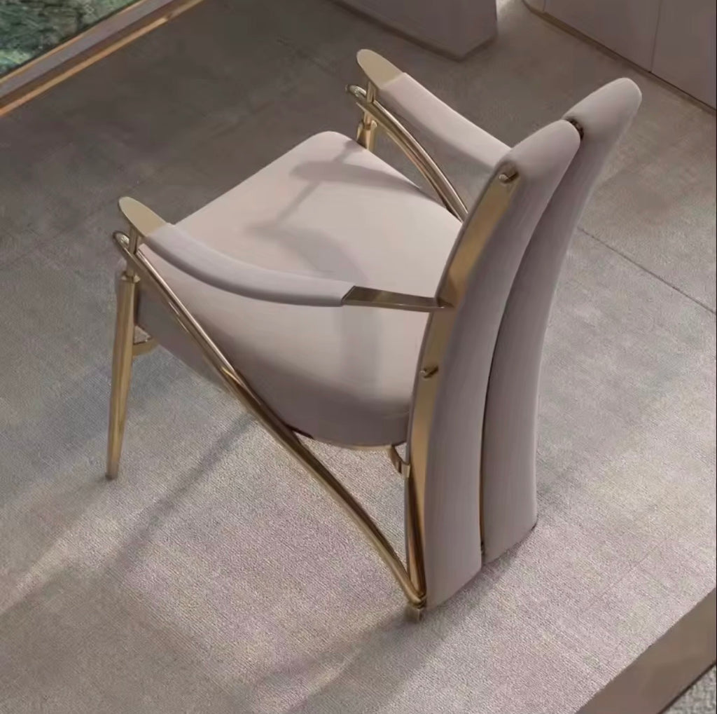 Casa Milano – Vienna Ivory Gold Dining Armchair