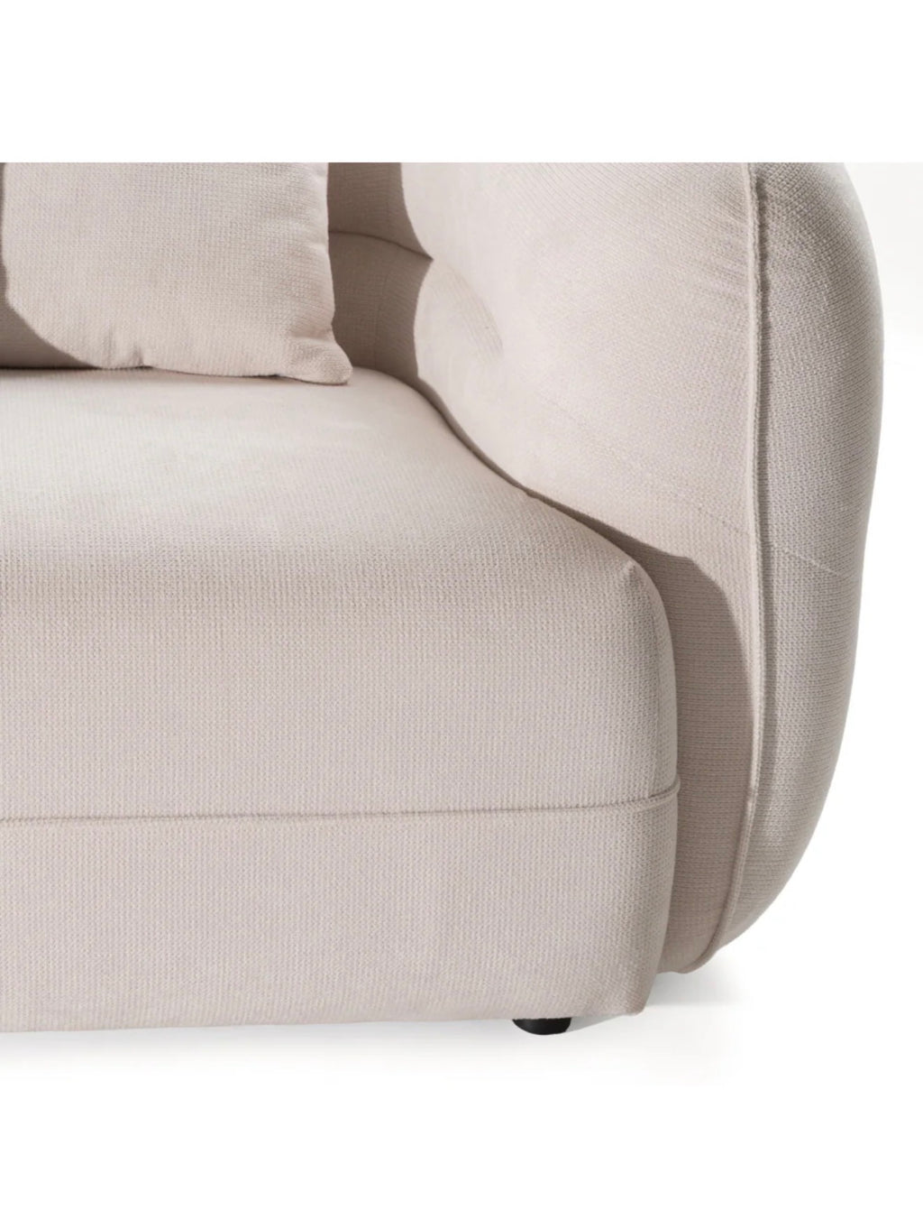 Casa Milano – Aurora Curve Sectional Sofa (White Fabric)