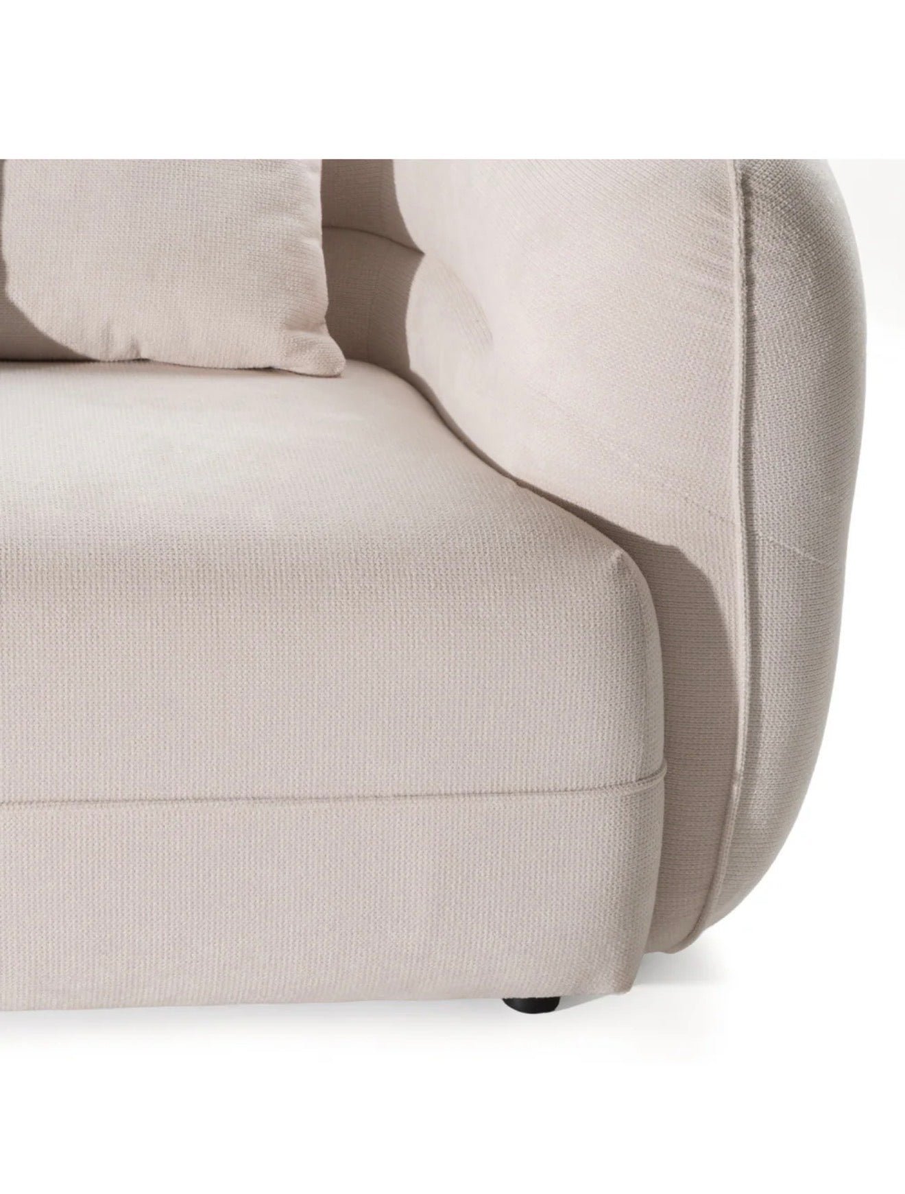 Casa Milano – Aurora Curve Sectional Sofa (White Fabric)