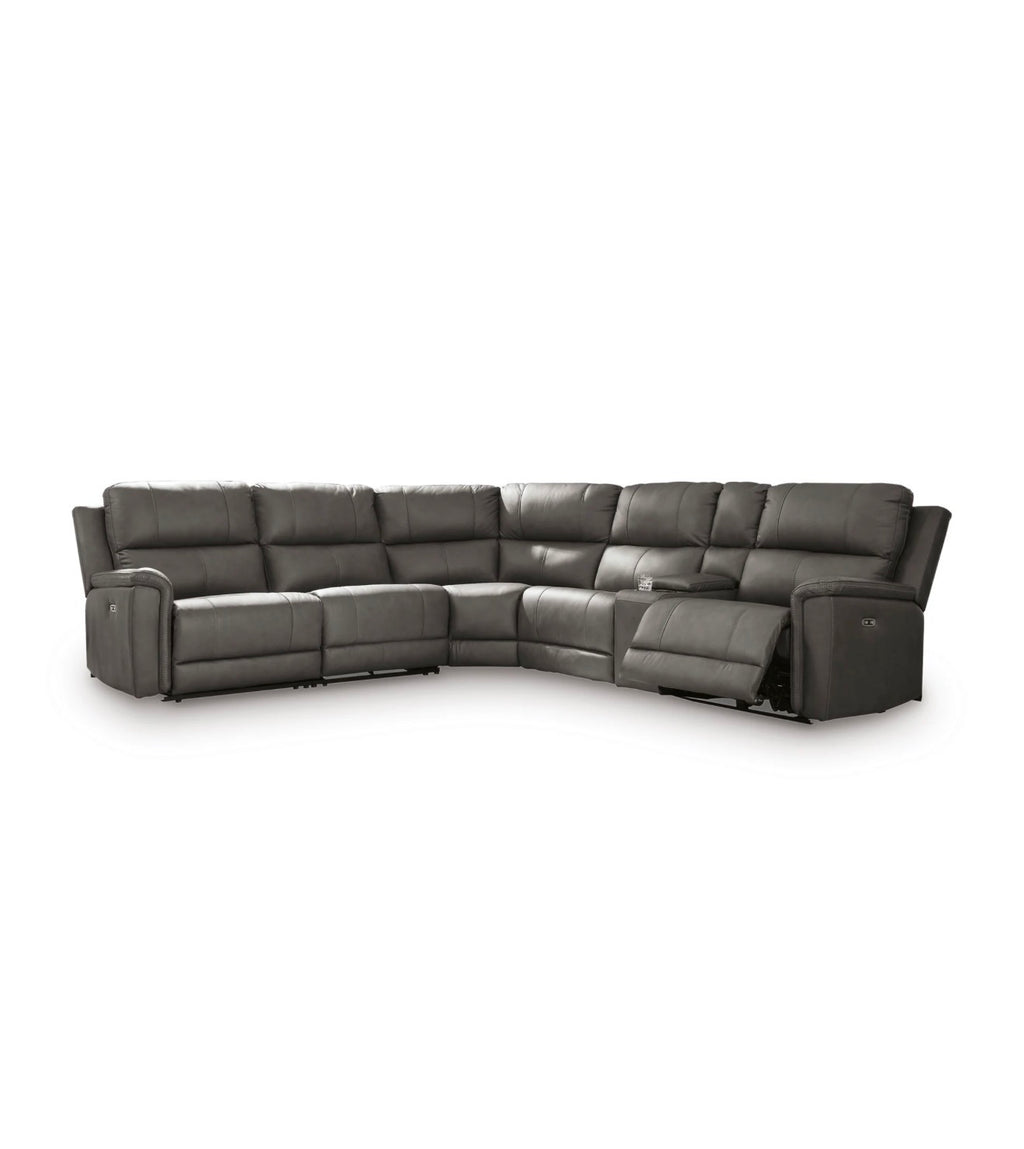 Casa Milano Bleckley Power Reclining Leather Sectional | Quick Ship
