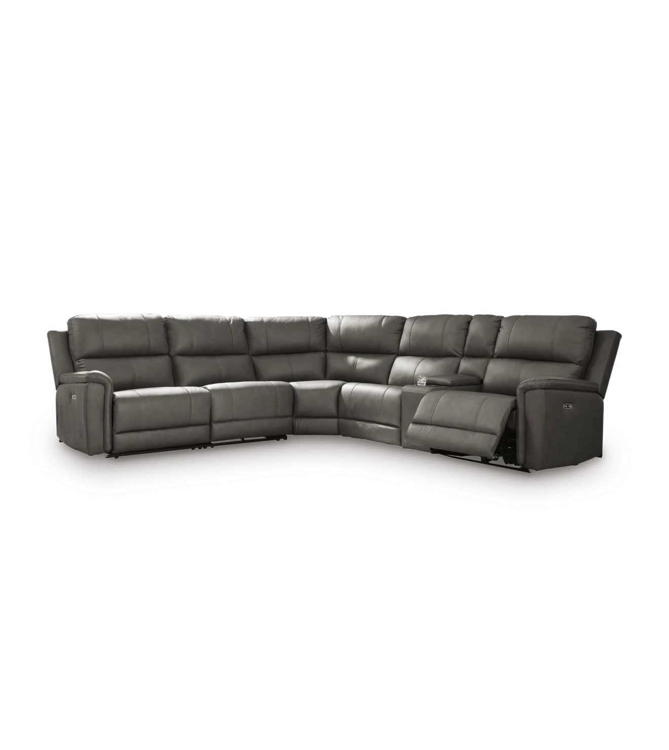 Casa Milano Bleckley Power Reclining Leather Sectional | Quick Ship