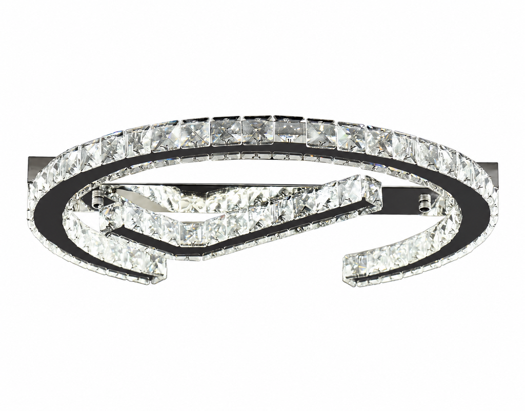 VALENTINA CRYSTAL LED FLUSH MOUNT CEILING LIGHT