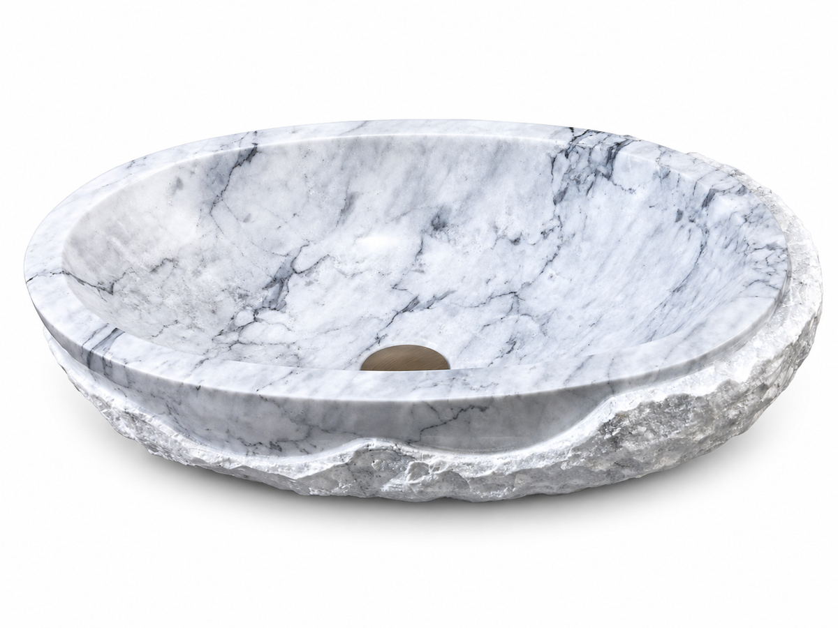 Verona Carrara Marble Vessel Sink
