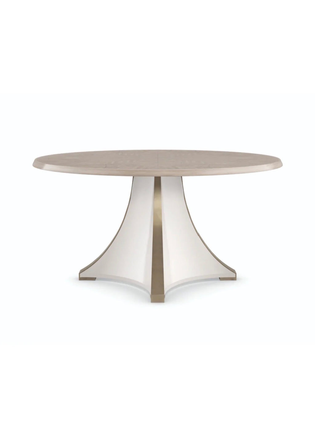 Casa Milano Rosette Motif Round Dining Table – Moonstone Finish