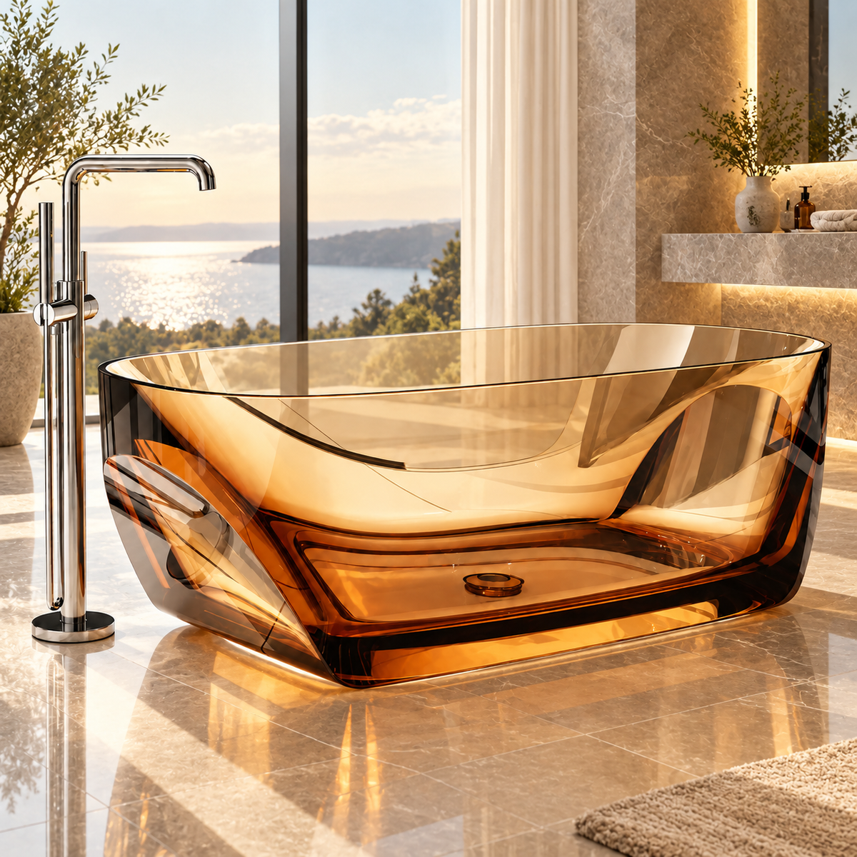 Venezia Transparent Resin Bathtub