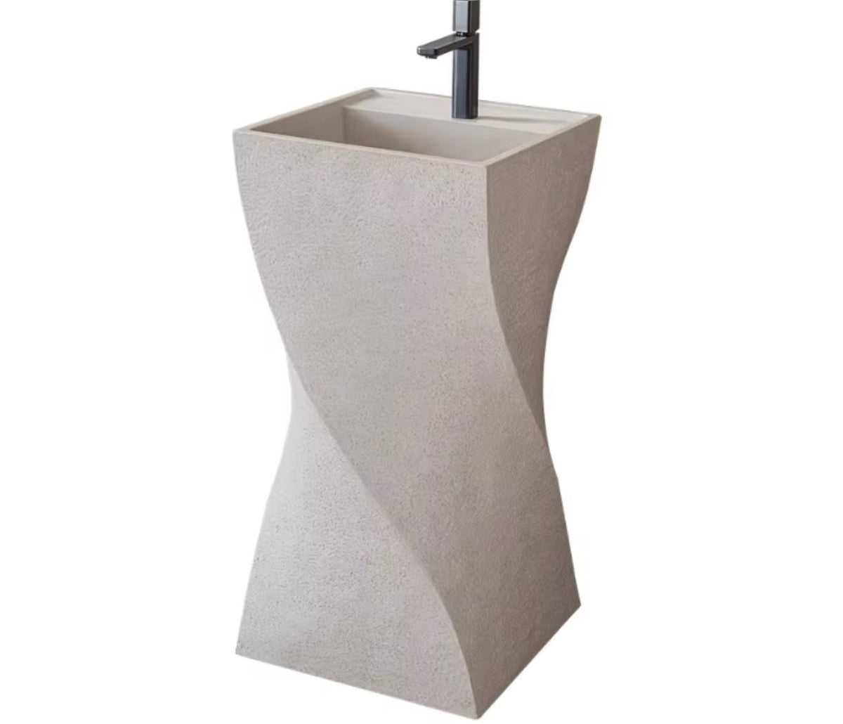 Vittoria Sculptural Artificial Stone Pedestal Sink