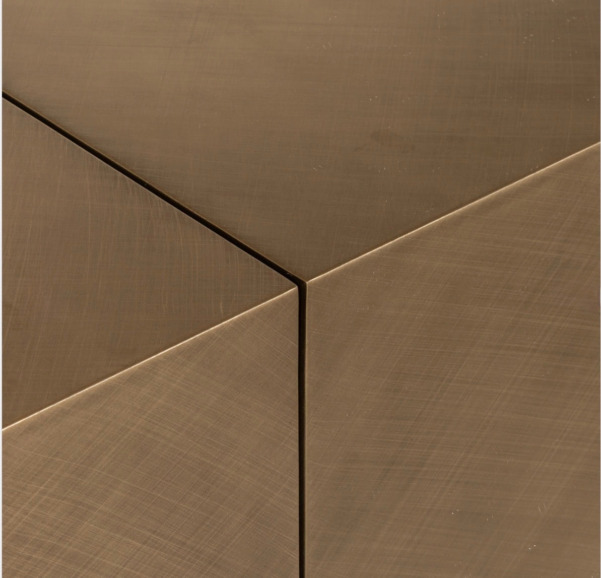 Mayla Brushed Gold Sculptural Floor Mirror