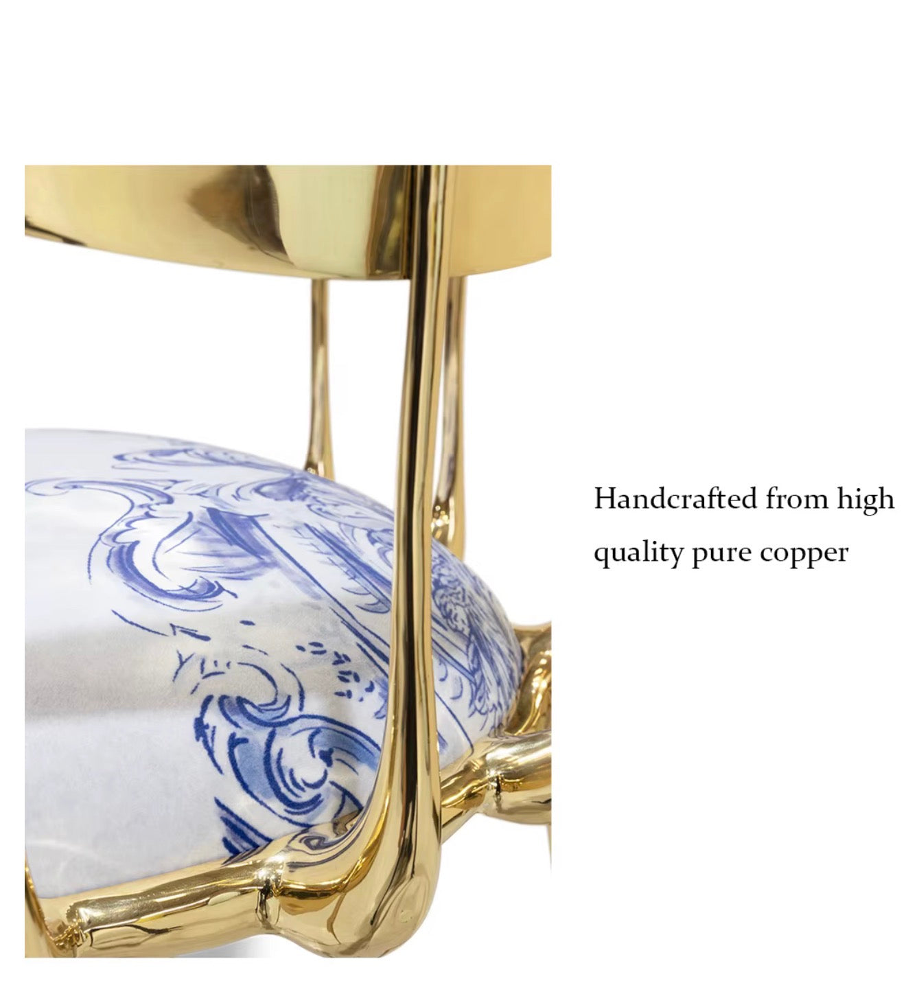 Casa Milano Sculptural Copper Dining Chairs — Set of 2