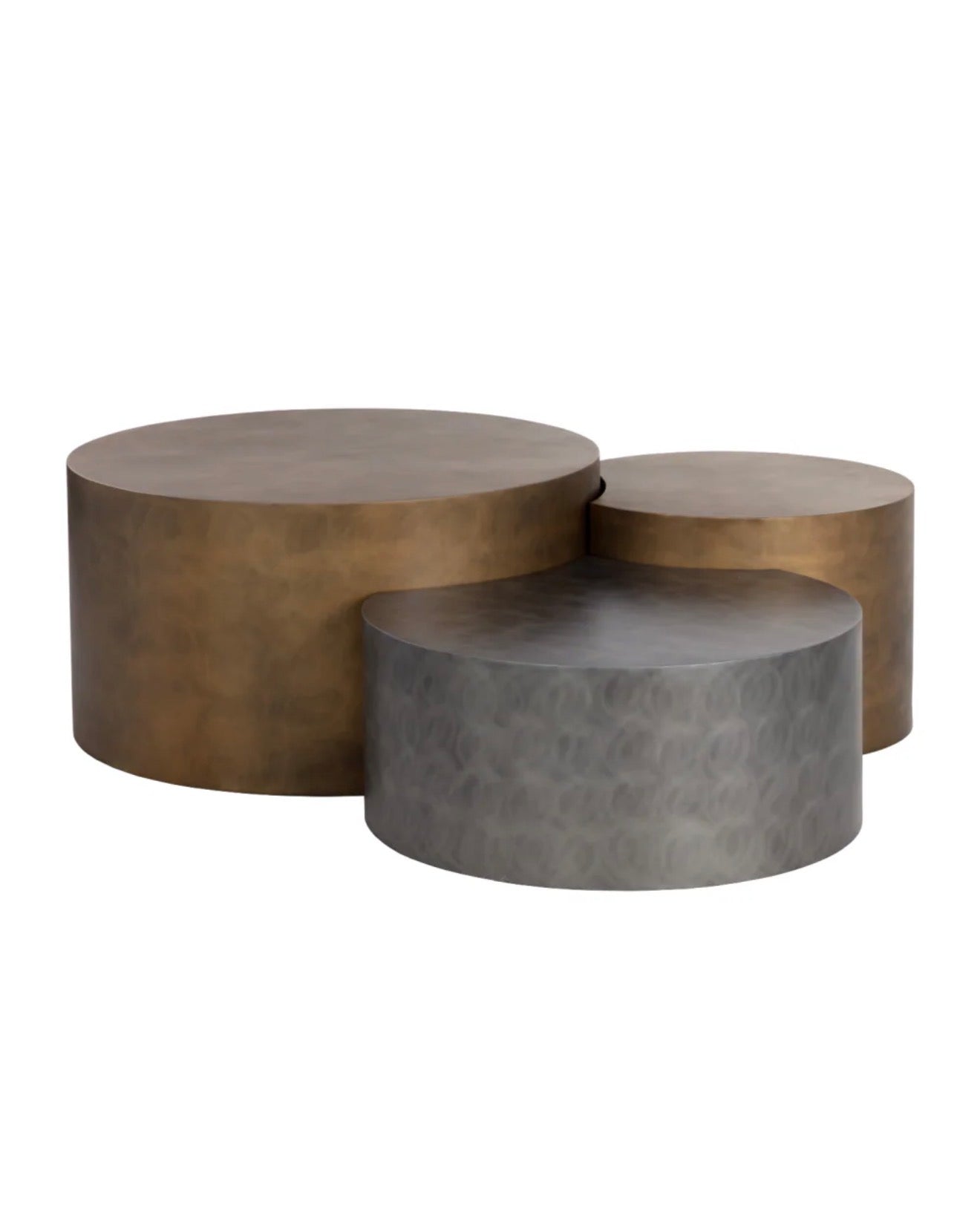 Casa Milano – Antique Brass Nesting Coffee Tables (Set of 3) | Splendido Neo