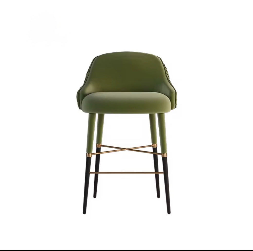 Casa Milano Rossetti Luxe Leather Bar Stool